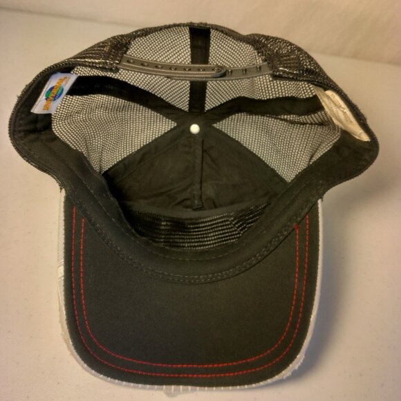 Universal Studios Cap Hat Gray Stripe Mesh Snap Back Florida Park Distressed - Picture 16 of 16